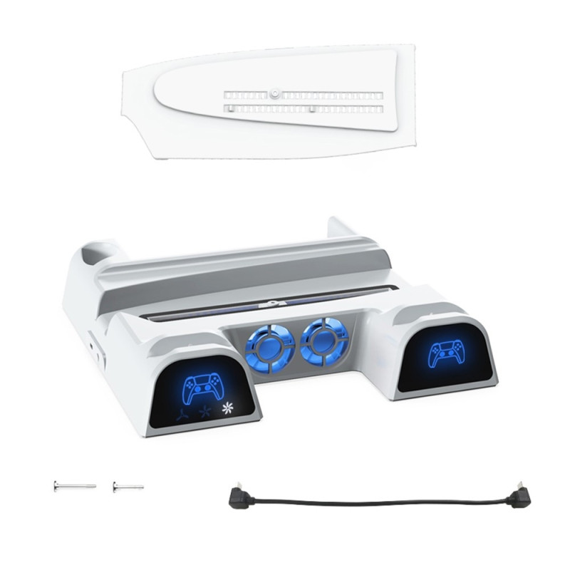 For Sony PS5 Slim PS5 Pro Kjølestativ Ladestasjon Oppbevaringsstativ