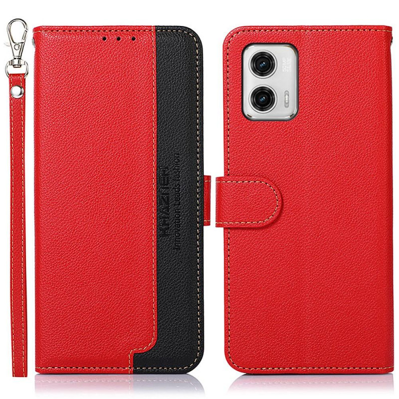 KHAZNEH Phone Cover to Motorola Moto G73 5G - Red/Black