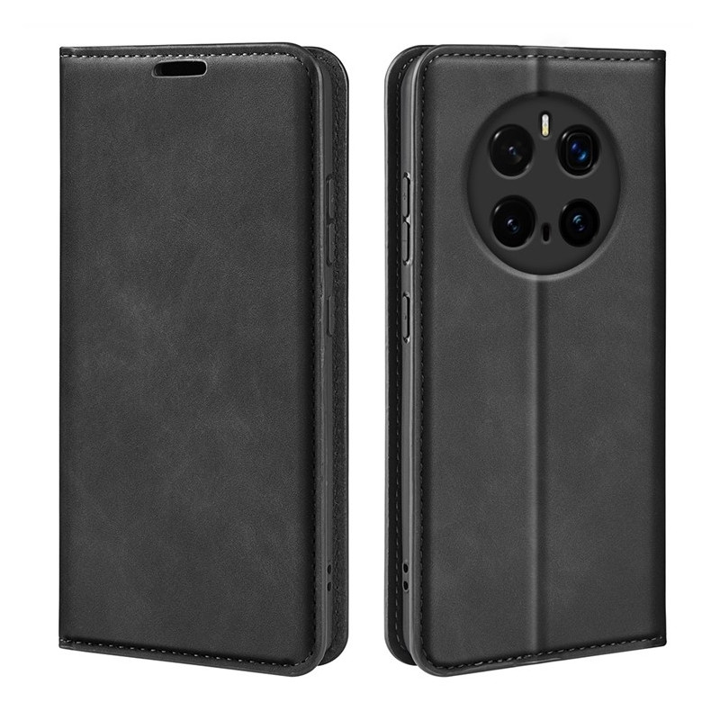 Til Honor Magic7 Pro 5G Etui Hudfølelse Pungcover - Sort