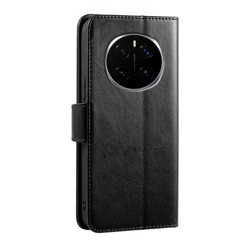 For Honor Magic7 Pro 5G Case Stand Card Holder Wallet Phone Cover - Black