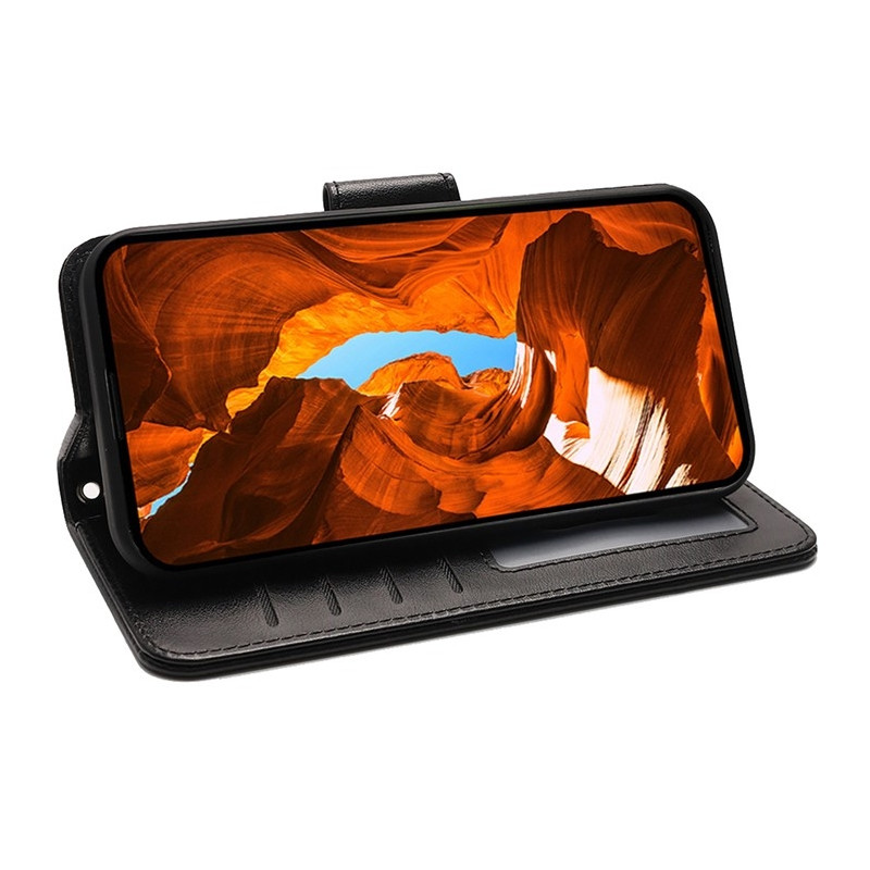 Til Honor Magic7 Pro 5G Etui Stativ Kortholder Pungcover - Sort