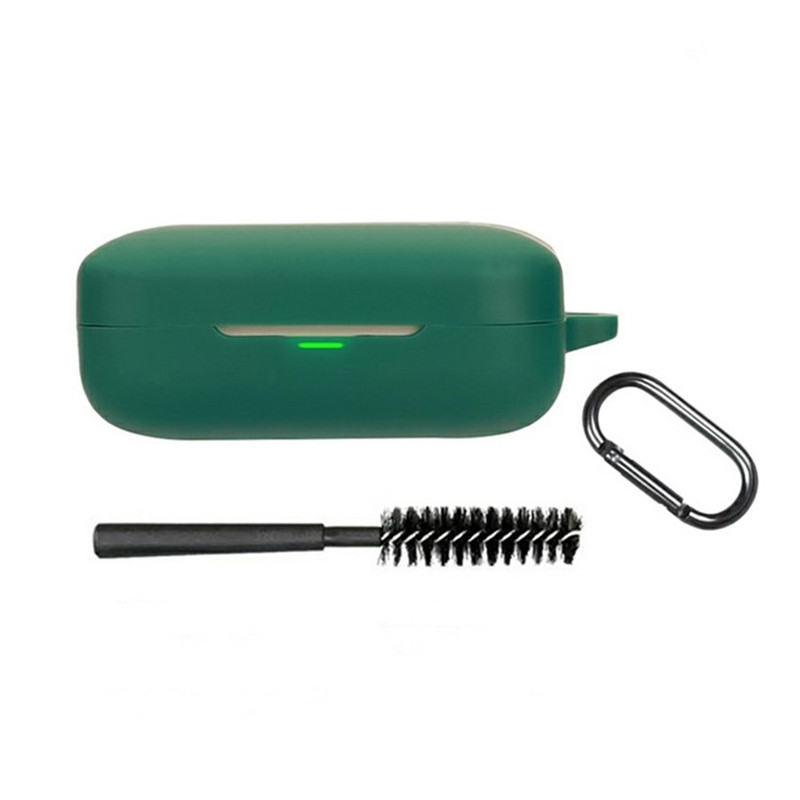 For Realme Buds Air 7 Silicone Case – Protective Case with Carabiner + Brush