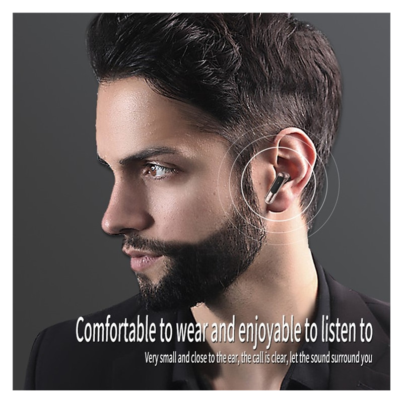 2 par trådlösa hörlurar Bluetooth 5.4 in-ear sporthörlurar LED stereo - Vit