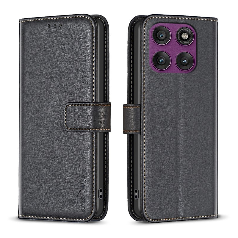 BINFEN COLOR BF17 For Motorola Edge 60 Pro 5G Deksel Lommebok Folio Flip Cover