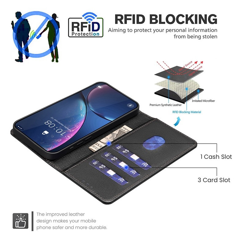 BINFEN COLOR For Honor 200 Smart 5G Case Wallet RFID Blocking Phone Cover