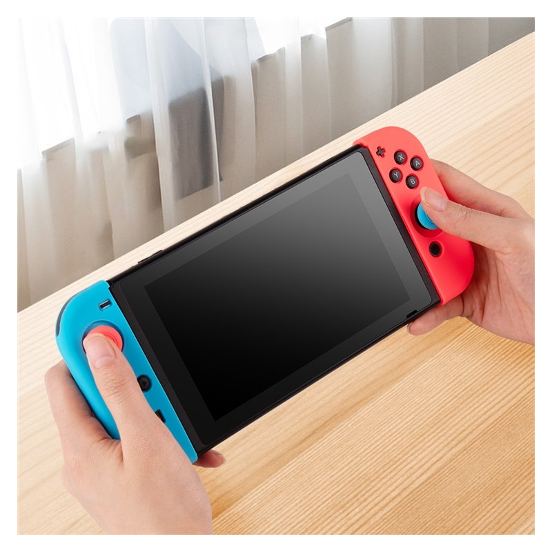 Nintendo Switchin kanssa yhteensopiva silikonikuori + peukalosuojakotelo - sininen