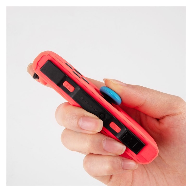 Silikonfodral Skal Kompatibel med Nintendo Switch + tumgreppsskydd fodral - Röd / Blå