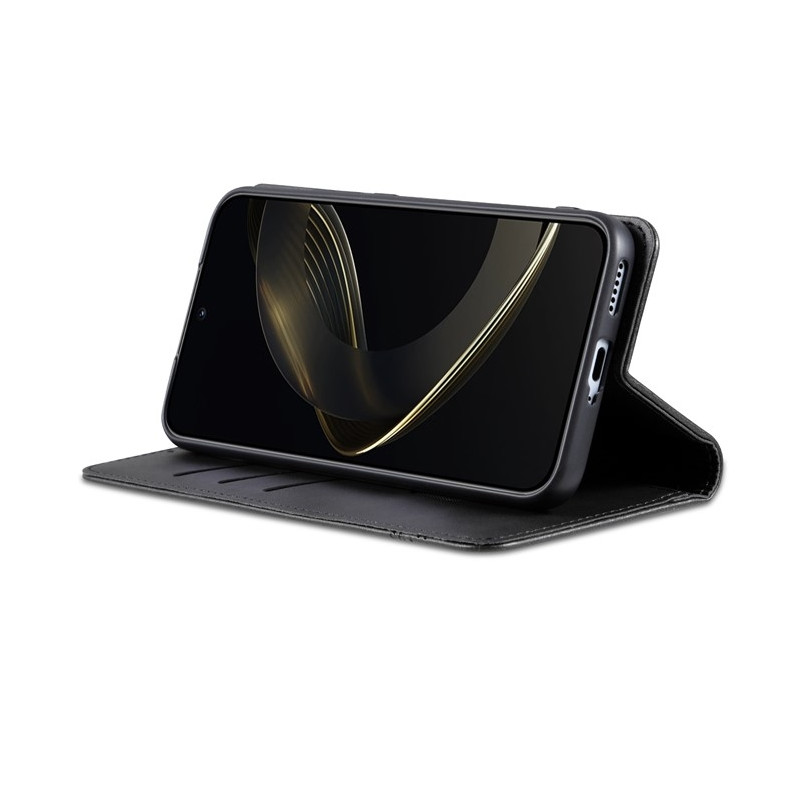 AZNS För Honor Magic7 Pro 5G Fodral PU-läder med koskinnstextur Plånboksfodral