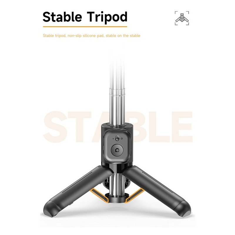 Bluetooth Compatible Selfie Stick Smartphone Portable Extendable Tripod