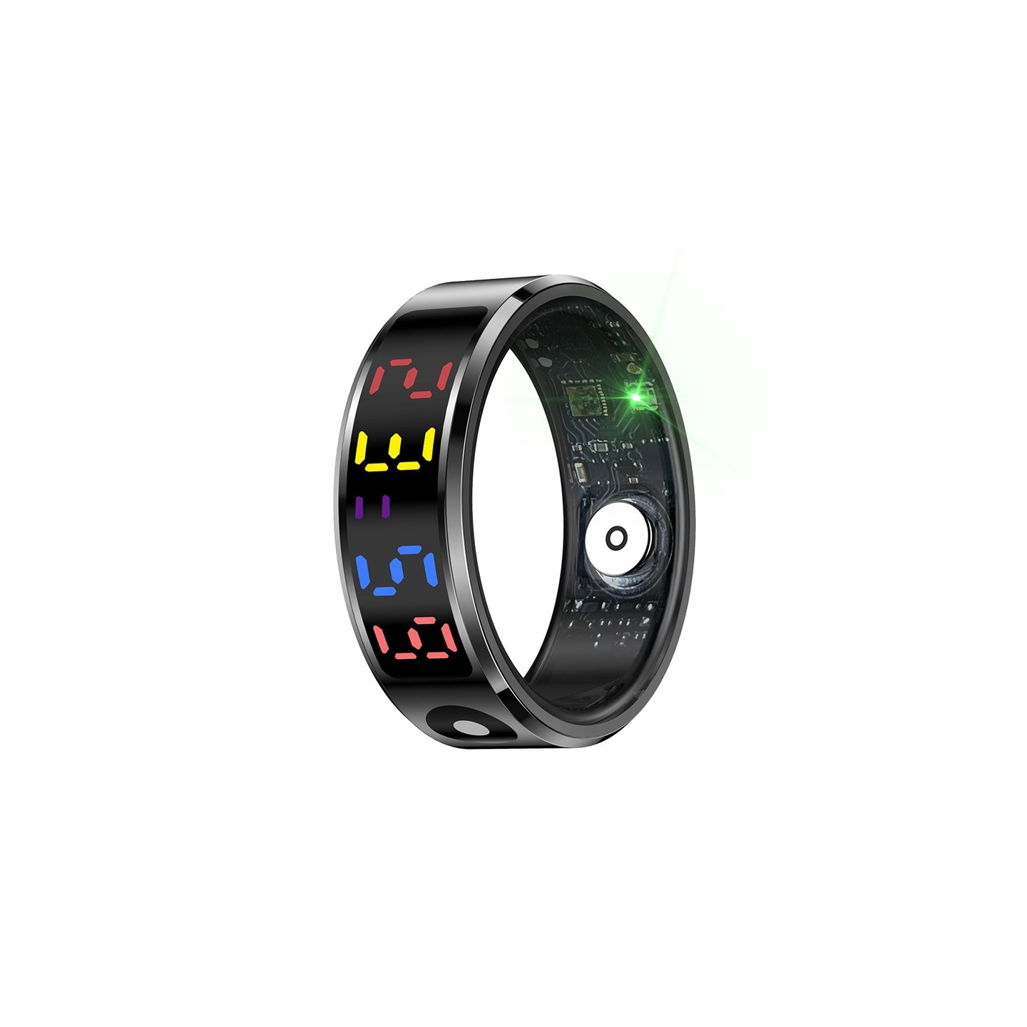 Vanntett Smart Ring Søvnsporing Blodsyre Pulsmåler Ladeetui – Størrelse 9