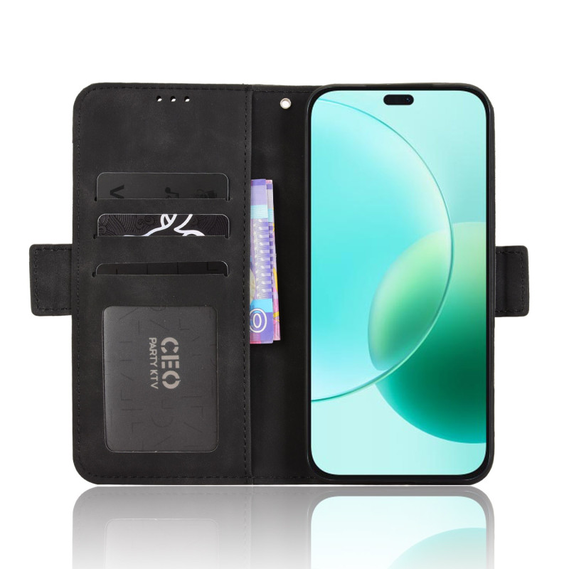 Honor 400 Lite 5G Suojakotelo Lompakkokotelo Monilla Korttitaskuilla - Musta