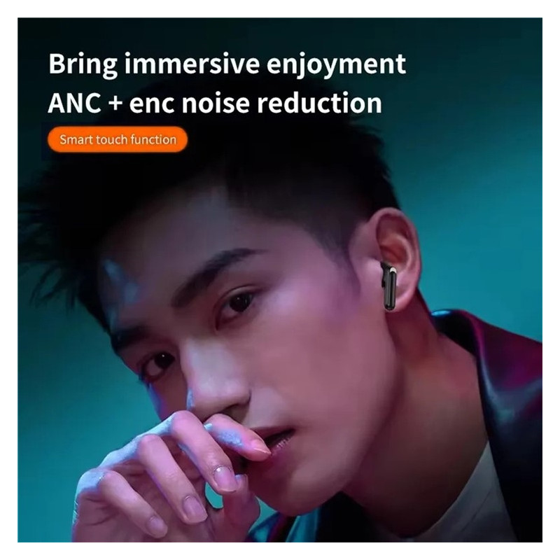 Langattomat kuulokkeet, puoliksi korvan sisälle asetettavat, melunvaimennus, HiFi-stereoääni, Bluetooth - Musta