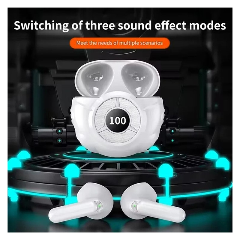 Trådløse Hodetelefoner Semi-In-Ear Støydempende HiFi Stereolyd Bluetooth - Svart