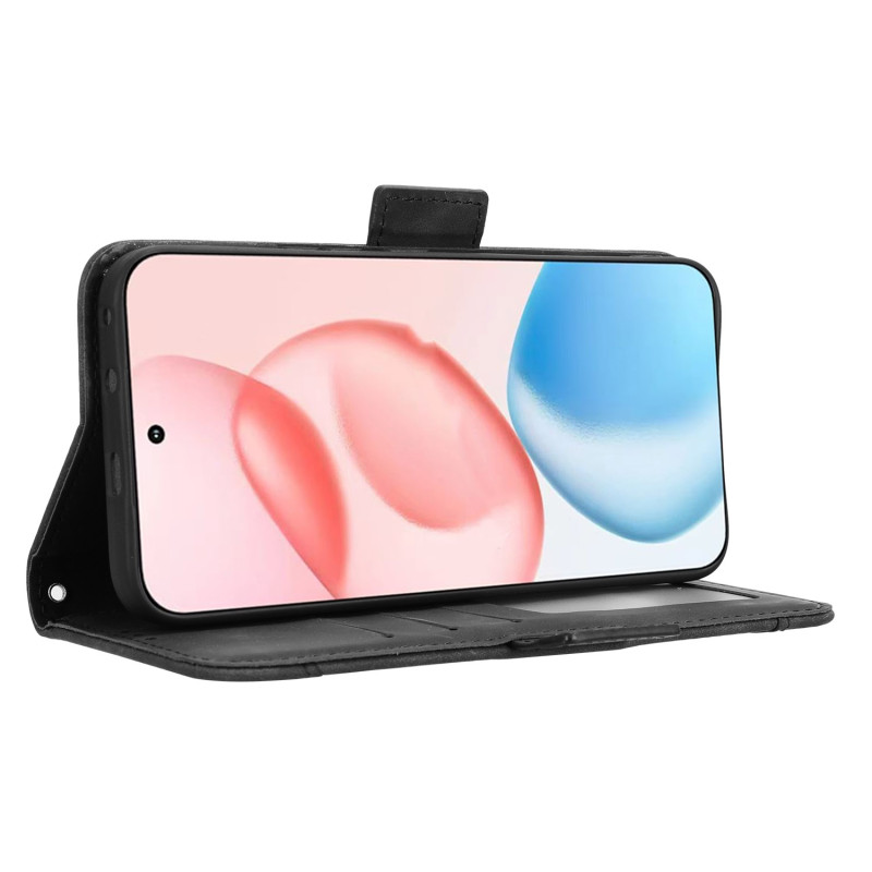 Til Honor 400 5G Etui Telefonpung med Flere Kortlommer - Sort