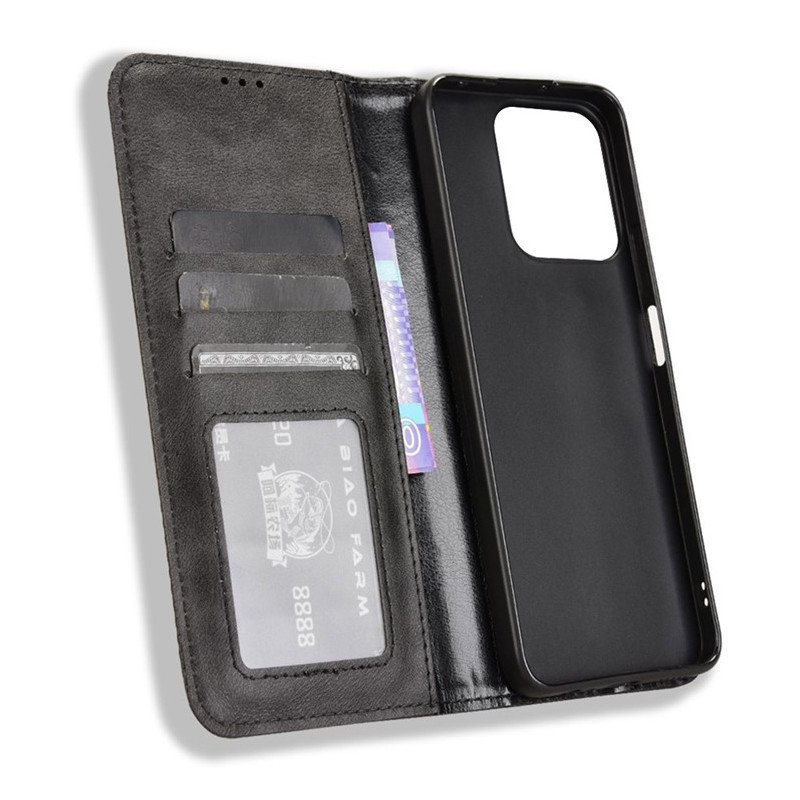 Honor 200 Smart 5G Stand Phone Case Full Protection Wallet Cover - Black