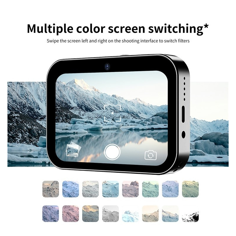 3-linse CCD-kamera 4K digitalt videokamera med berøringsskærm inklusive 128 GB hukommelseskort