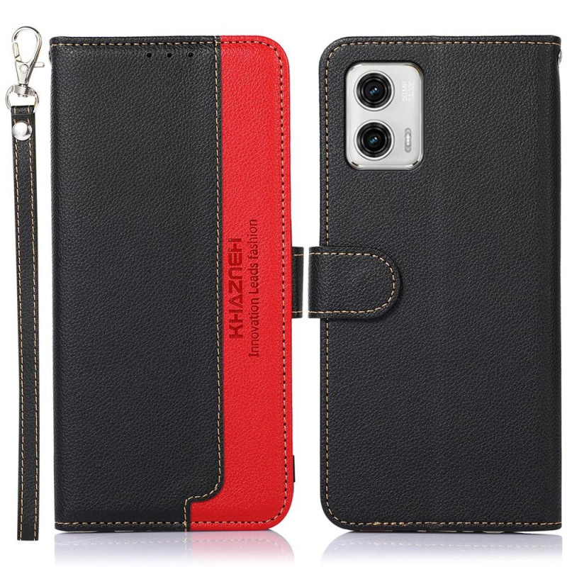 KHAZNEH Phone Cover to Motorola Moto G73 5G - Black/Red