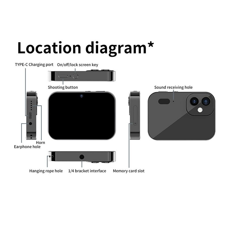 3-lins CCD-kamera 4K digital videokamera pekskärm inklusive 128 GB minneskort