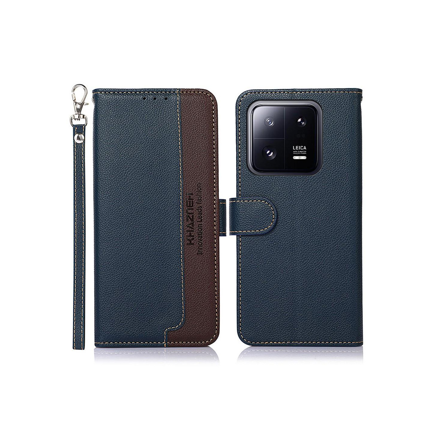 KHAZNEH Phone Cover to Xiaomi 13 Pro 5G - Blue/Brown