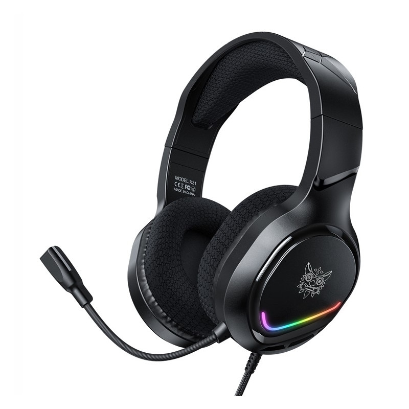 ONIKUMA PC Gaming Headset LED Wired Over-Ear Headphones with Microphone