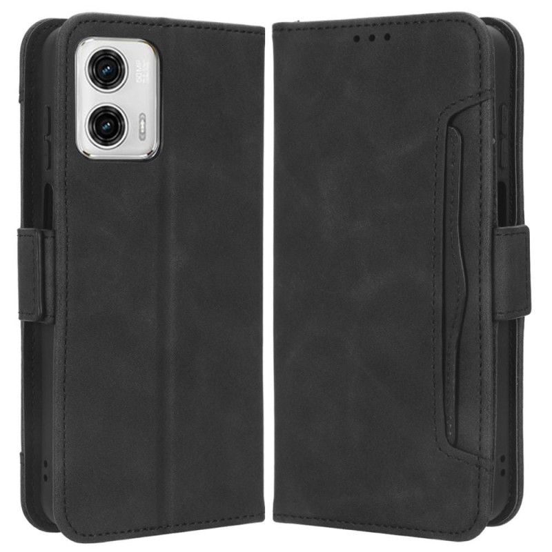 Motorola Moto G73 5G Multiple Card Slots Phone Wallet Case - Black