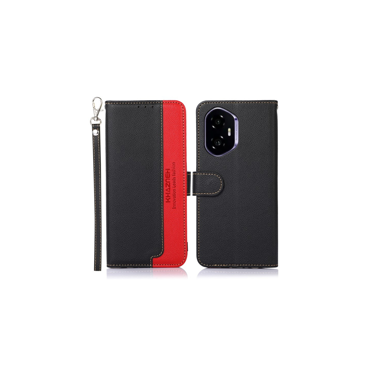 KHAZNEH puhelimen kansi Honor 400 5G - Musta/Punainen