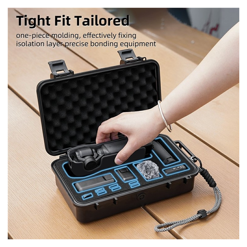 BRDRC-kantolaukku DJI Osmo Pocket 3:lle, kannettava, vedenpitävä ja kova säilytyslaukku