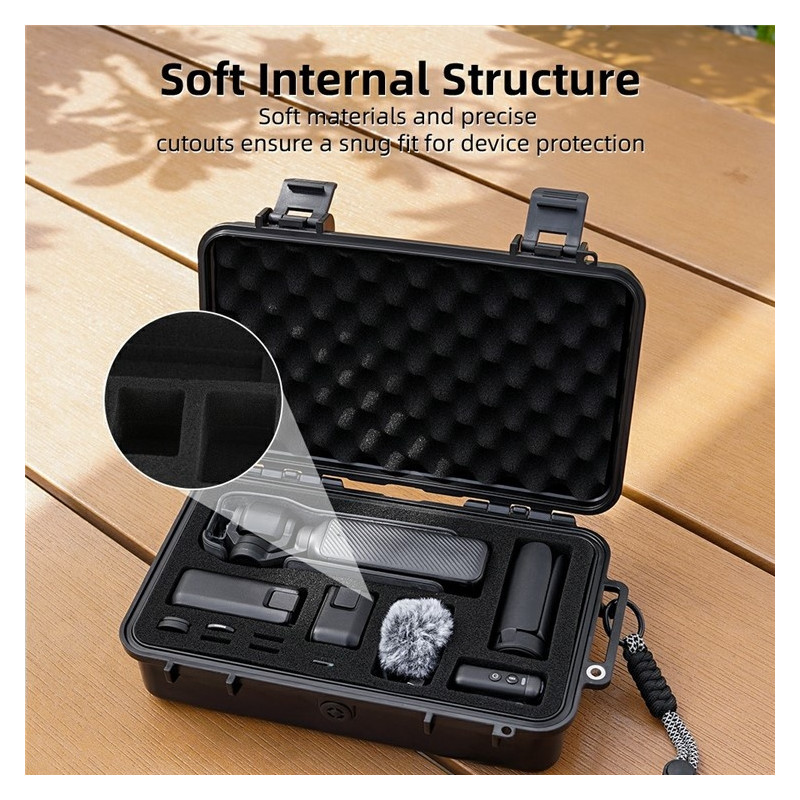 BRDRC-kantolaukku DJI Osmo Pocket 3:lle, kannettava, vedenpitävä ja kova säilytyslaukku