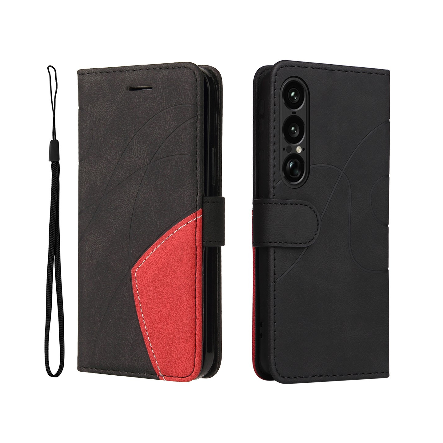 Til Sony Xperia 1 VII KT-serie-1 dobbeltfarve tegnebog