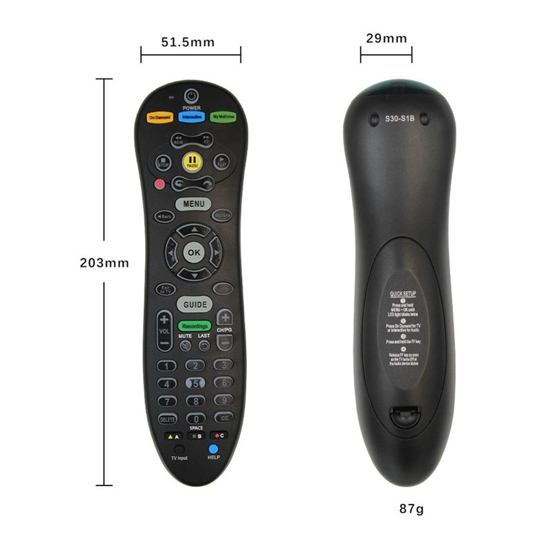 Fjernbetjening Udskiftning til S30-S1B til U-Verse Set Top Box LCD TV Infrarød