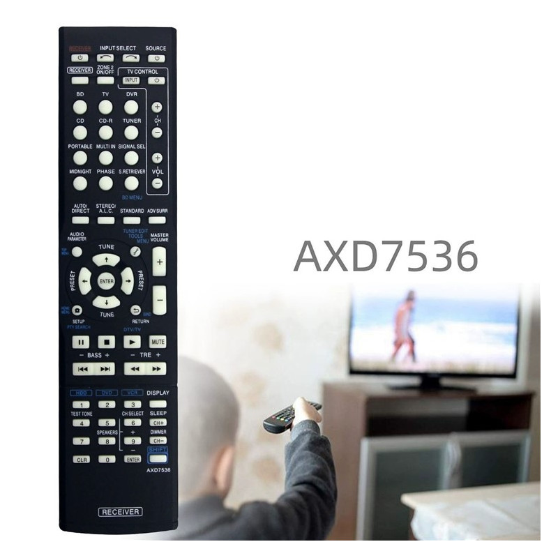 Fjernbetjening Udskiftning til AXD7536 til Pioneer AV-receiver stereo system