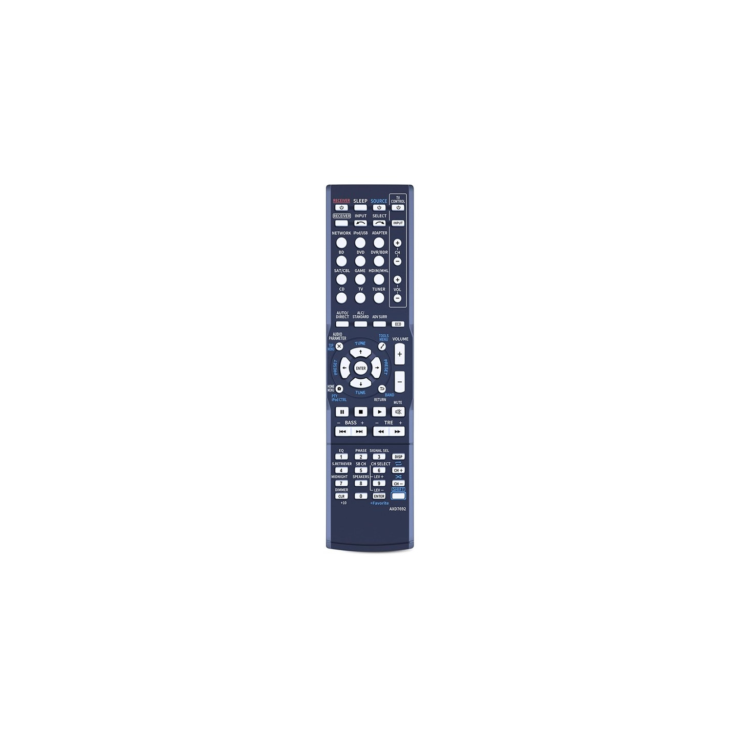 Remote Control Replacement for AXD7692 For Pioneer AV Receiver Stereo System