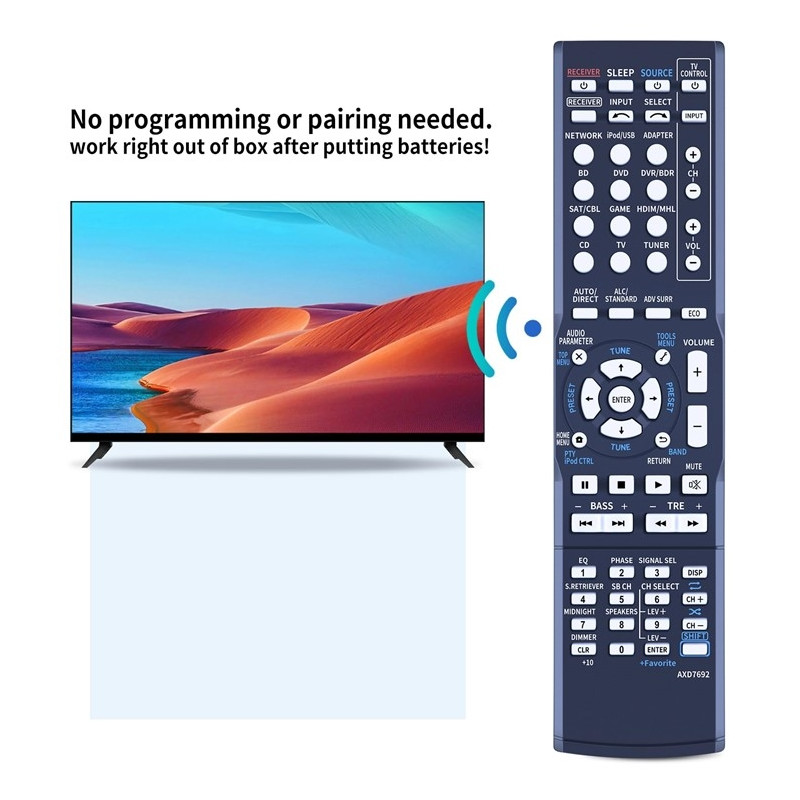 Fjernkontroll Utskiftning for AXD7692 for Pioneer AV-receiver Stereo System