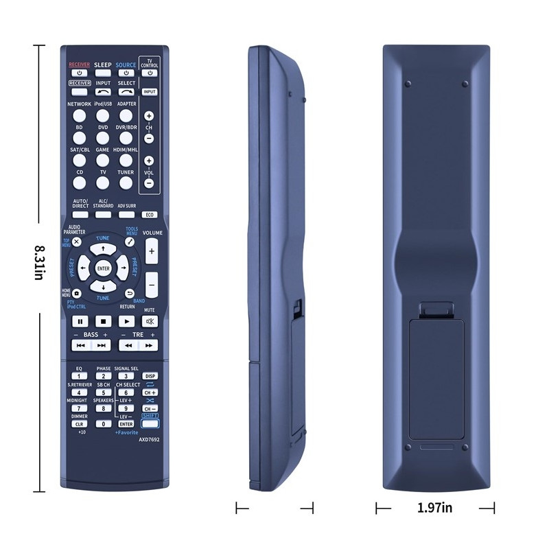 Remote Control Replacement for AXD7692 For Pioneer AV Receiver Stereo System