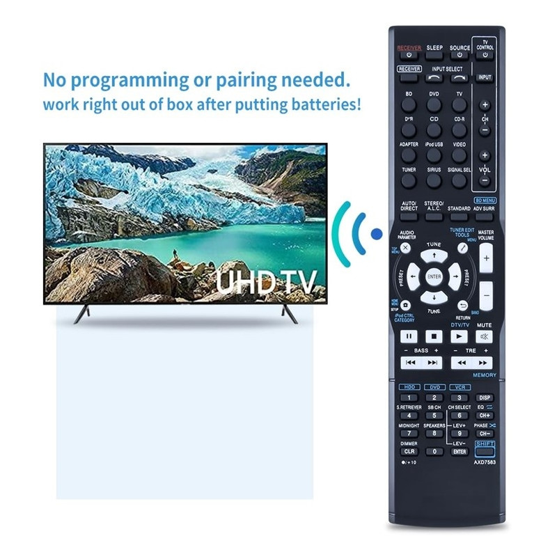 Remote Control Replacement for AXD7583 For Pioneer AV Receiver Stereo System