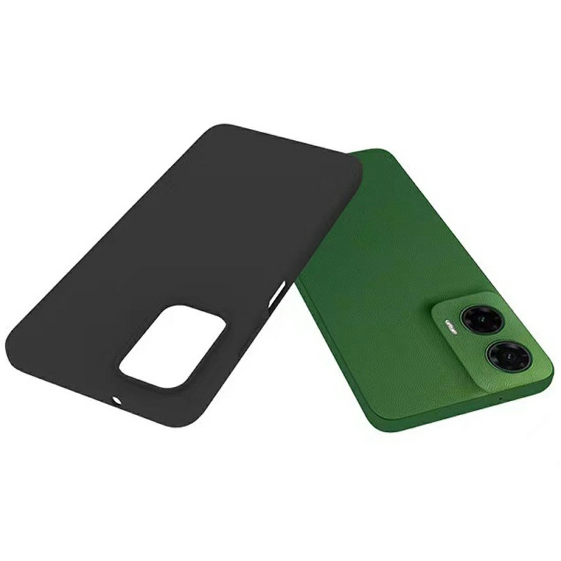 Til Motorola Moto G35 5G Cover Blød Mat Bagside TPU Sort Telefoncover,