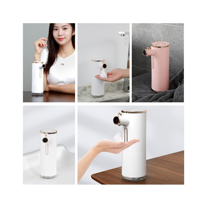 Automatic Liquid Soap Touchless Soap Dispenser Digital Display Foam - Pink