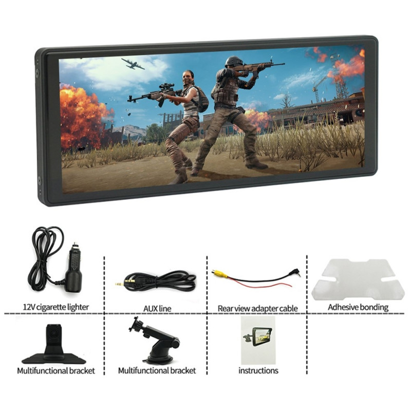 9,36" skärm 2 stativ Bilstereo spegellänk Bluetooth USB Minneskort