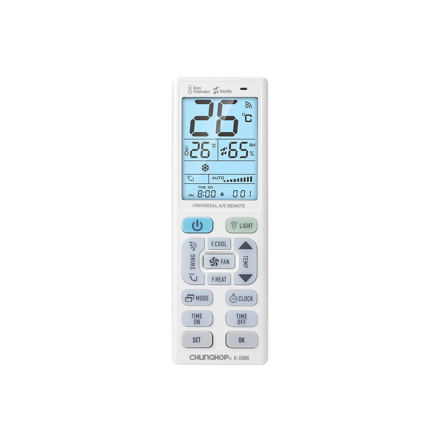 Fjernkontroll CHUNGHOP K-3308E Universal erstatning klimaanlegg AC