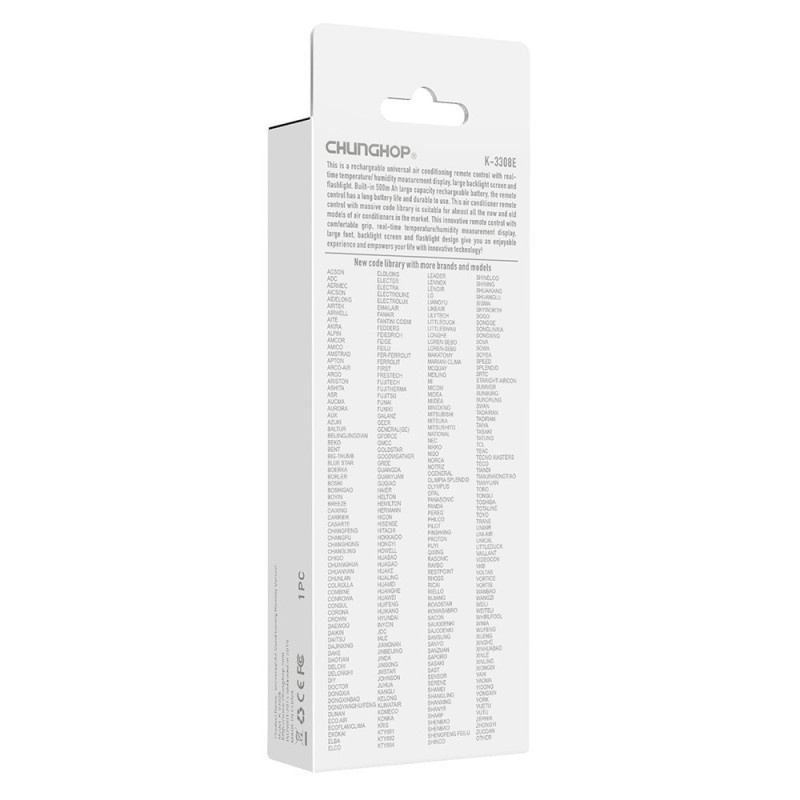 Fjernbetjening CHUNGHOP K-3308E Universal Reserveklimaanlæg AC