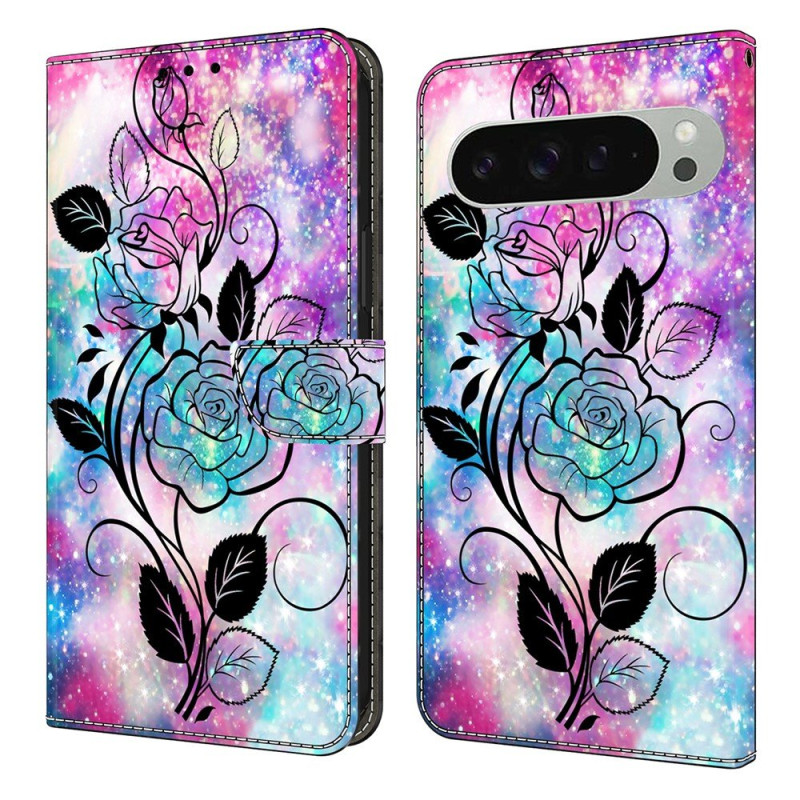 Til Google Pixel 10 Pro XL Pung Cover Mønsterprint PU-læder Flip Stand Mobilcover