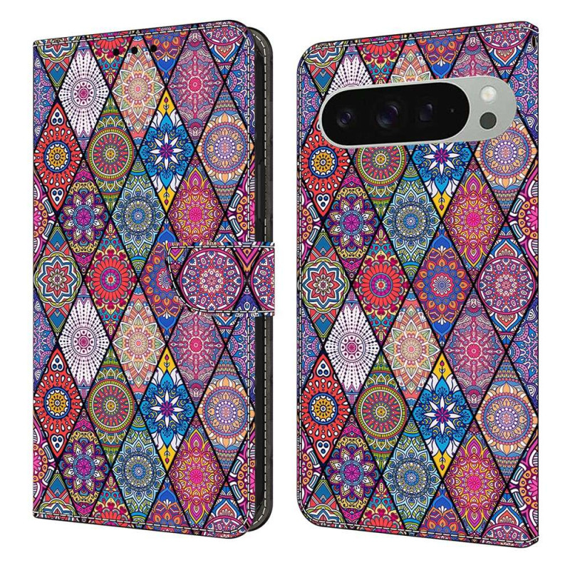 Til Google Pixel 10 Pro XL Pung Cover Mønsterprint PU-læder Flip Stand Mobilcover