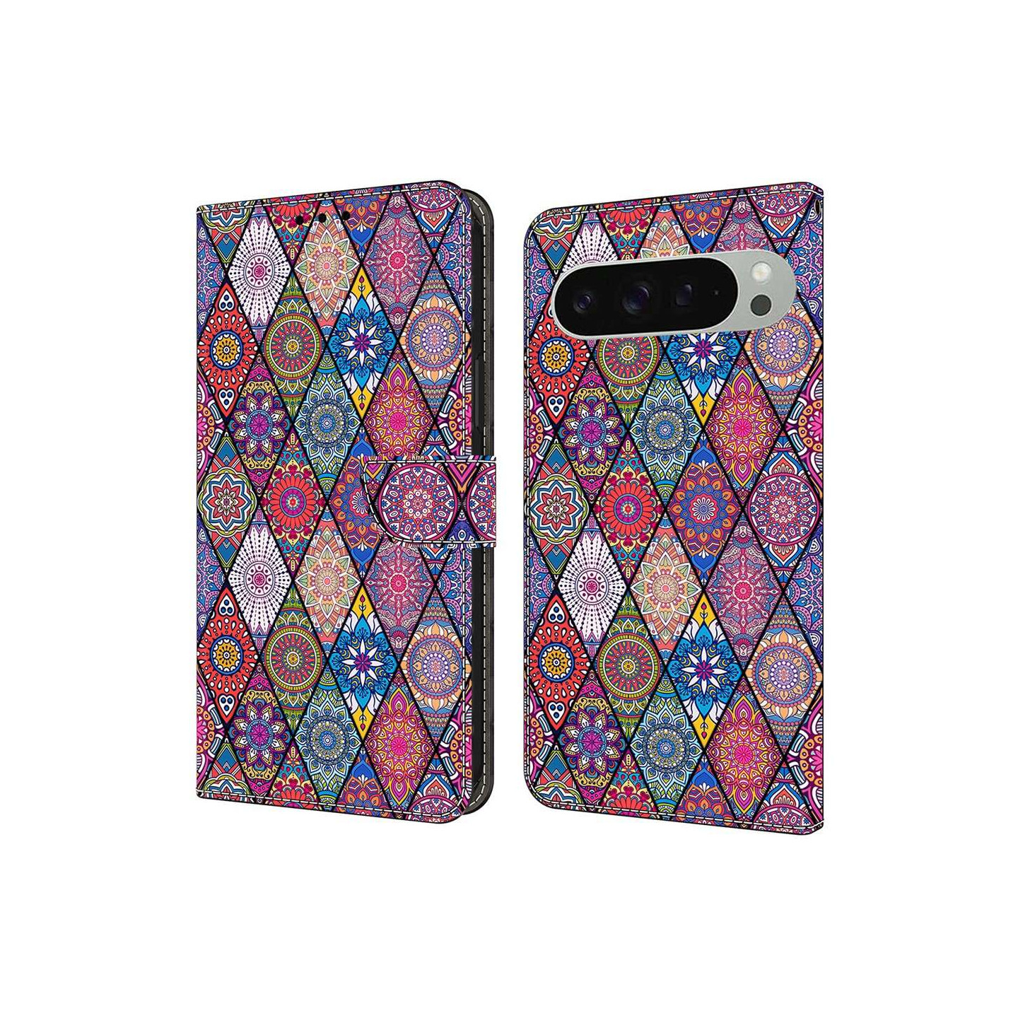 For Google Pixel 10 Pro XL Lommebokdeksel Mønstertrykk PU-skinn Flip Stativ Mobildeksel