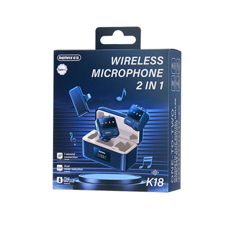 Trådløs Lavalier-mikrofon Digitalt display En-til-to mikrofoner - USB-C