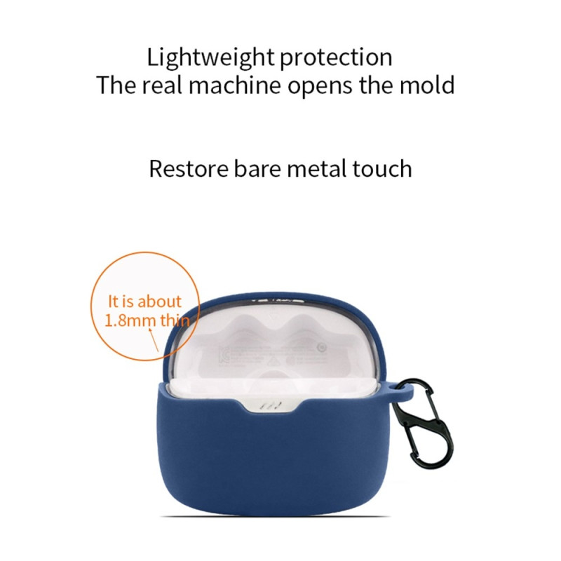 För JBL Tune 245NC Silikonskal - Skyddsfodral med karbinhake