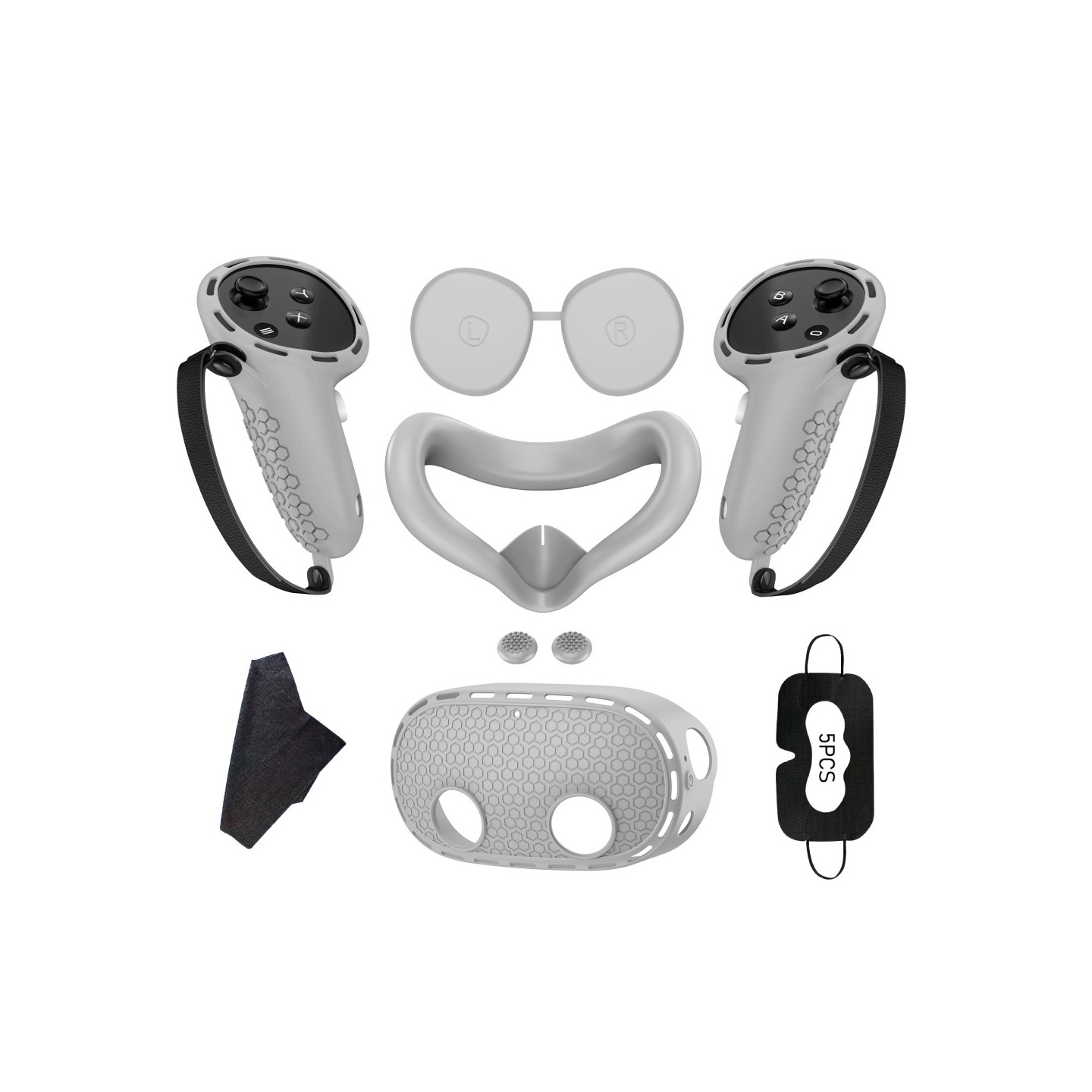 For Meta Quest 3S Set with many many different accessories - Gray