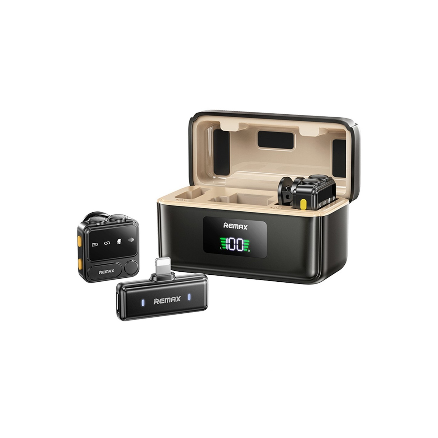 Wireless Lavalier Microphone Digital display One-to-two microphone - IP interface