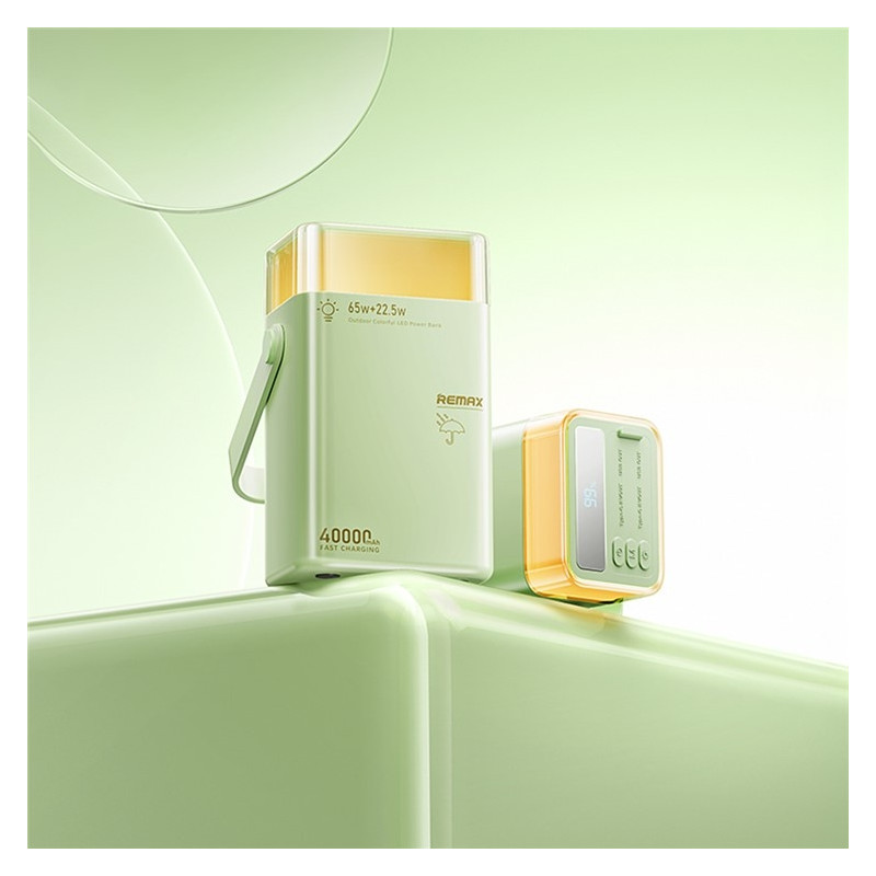 REMAX 65W+22.5W 40000mAh Powerbank Hurtig Lading Belysning Lader