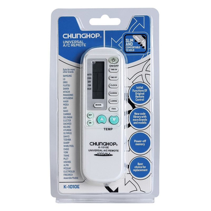 Fjernbetjening CHUNGHOP K-1010E Universal Reserveklimaanlæg AC