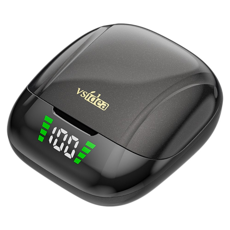 VSIDEA A9S Trådlösa Hörlurar BT 5.4 Brusreducerande Vattentäta Headset - Svart